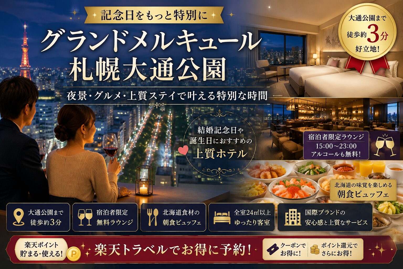夜景とグルメで特別な時間