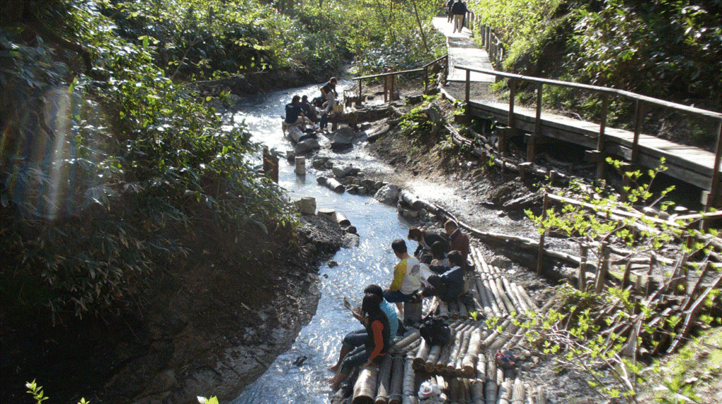 【大湯沼川天然足湯】